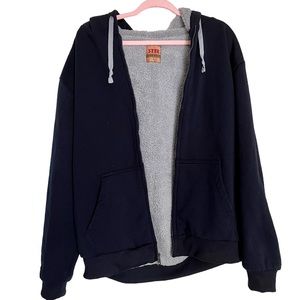 Thick Warm Fluffy Sherpa Lined Zip-up Hoodie